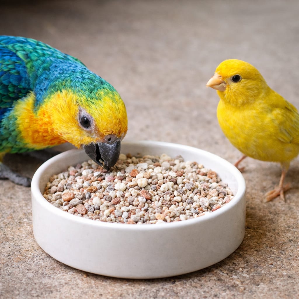 Minerale pentru păsări – de ce sunt esențiale pentru sănătatea papagalilor și păsărilor exotice