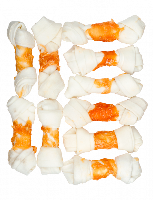 Voskes Dog Treats  Os din piele presata de vita infasurat cu carne de pui [2]