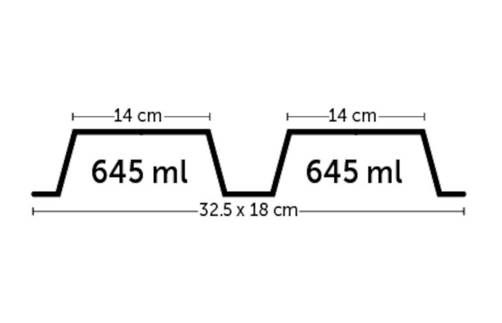 Bol Leno hrana si apa dublu 2 x 645 ml [3]