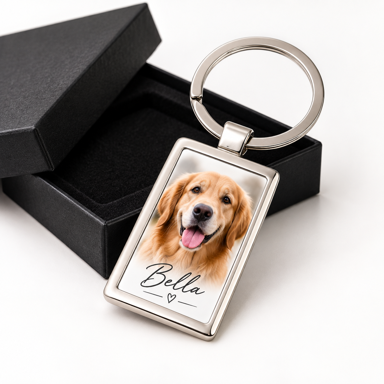 Breloc metalic personalizat cu fotografia animalului tău – cadou pentru iubitorii de animale [2]