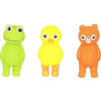 Jucarie Latex Broasca,Rata,Urs multicolor [2]