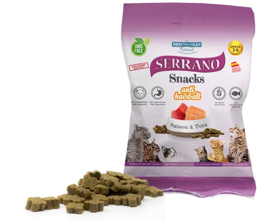 Serrano Snacks Cat Hairball Somon si Ton 50gr [1]