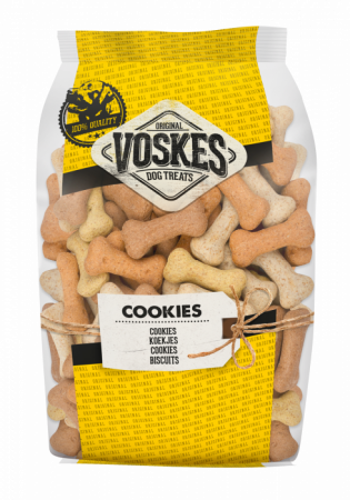 Recompense pentru caini - biscuiti, snack-uri si gustari pentru dresaj - Voskes Biscuits Bone 4 Mix 400 gr