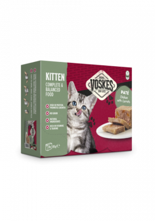 Pisici - Hrana umeda pentru pisici  junior pate pui si morcov 85 gr Kitten