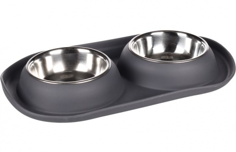 Castroane / Hranitoare / Adapatori - Castron duo inox melamina