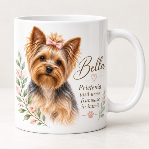 Cadouri personalizate - Cană personalizată cu fotografia animalului tău – exemple de personalizare pentru câini, pisici și păsări