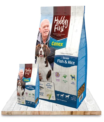 Hrană uscată Câini Senior - Hrană Uscată Câini Adult Hobby First Canex Senior Fish & Rice