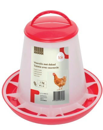 Pasari si animale de curte - Hopper Hranitor cu capac 1 kg