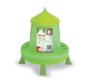 Pasari si animale de curte - Hopper Hranitor cu capac si baza cu picioare 8 kg