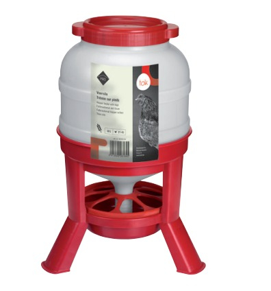 Pasari si animale de curte - Hopper Hranitor cu capac si picioare 30 L