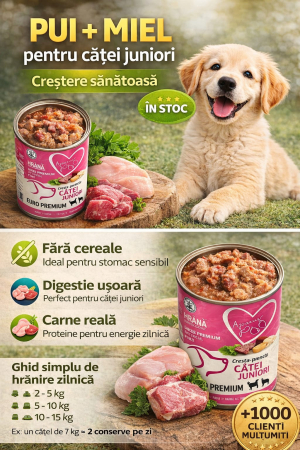 Pate cu pui si miel pentru cateu junior Euro Premium