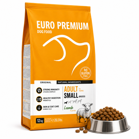 Hrana uscata adult talie medie 10-25 kg - Hrana uscata caini talie mica Euro Premium Adult miel si orez