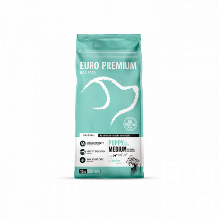 Produse - Hrana Uscata Caini Junior Talie Medie Euro-Premium Pui & Orez