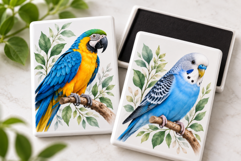 Cadouri personalizate - Magnet ceramic personalizat cu fotografia animalului tău – pisici, câini și păsări