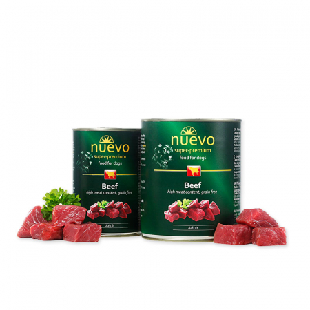 Hrană umedă Câini Adult - Hrană umedă câini adulți | Conservă Nuevo Vită 800 gr
