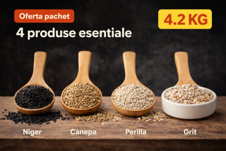 pachet hrana pasari exotice seminte niger canepa perilla grit