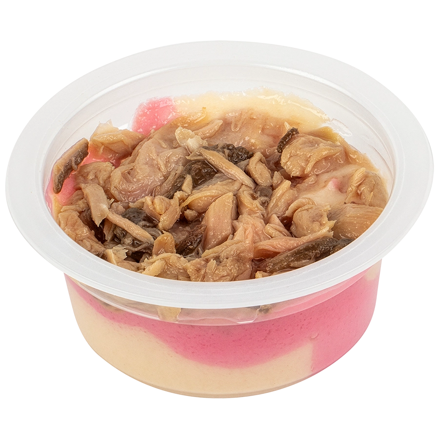 Voskes Amuse Mousse cu fulgi de ton și pui pentru pisici 30 g [1]