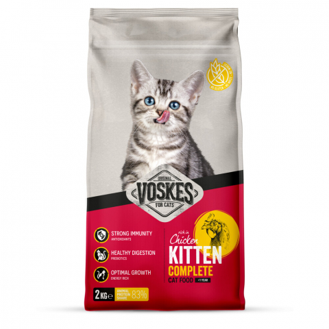 Hrană uscată Pisici Junior - Voskes Kitten Complete Chicken