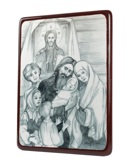 Tablou cu desen ,,Familia de preot" [2]