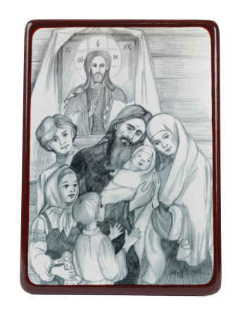 Tablouri - Tablou cu desen ,,Familia de preot"