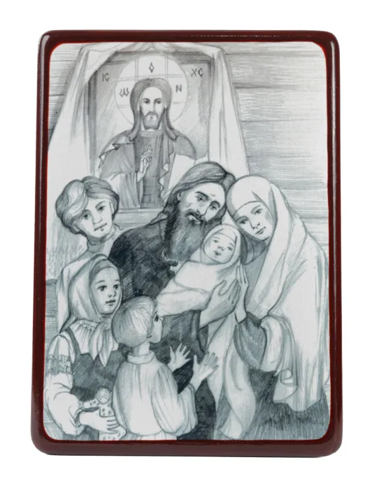 Alte icoane ortodoxe - Tablou cu desen ,,Familia de preot"