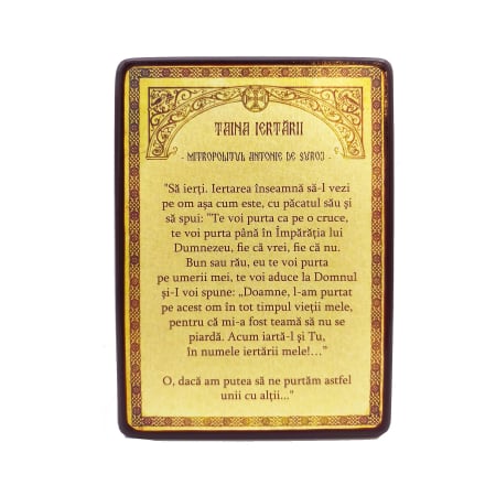 Cuvinte de folos - Tablou text ,,Taina Iertării''