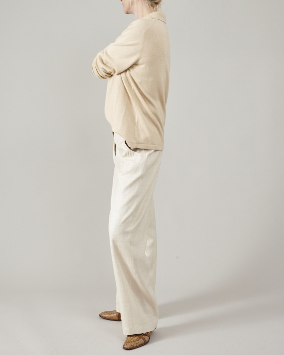 Pantaloni de dama eleganti, pentru ocazii, din matase naturala premium [6]