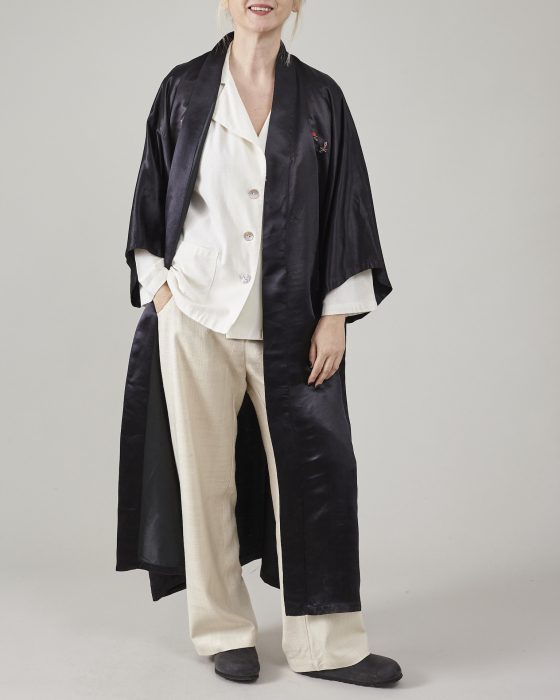 Pantaloni de dama eleganti, pentru ocazii, din matase naturala premium [4]