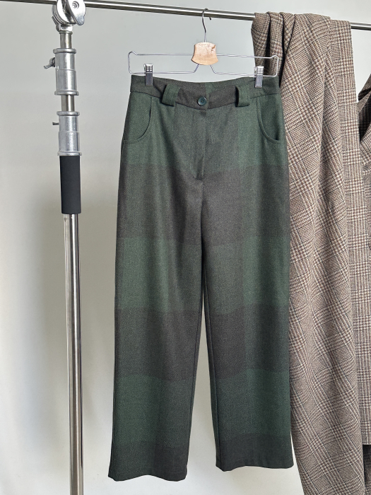 Pantaloni stofă lână carouri [3]