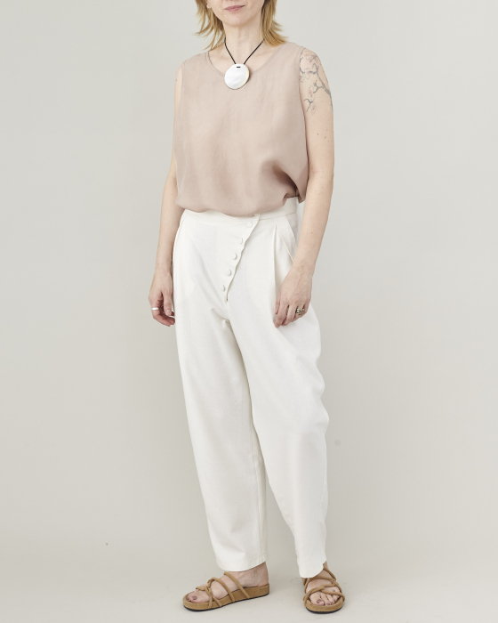 Pantaloni de dama eleganti, pentru ocazii, din matase naturala premium [3]