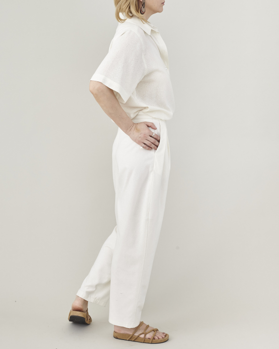 Pantaloni de dama eleganti, pentru ocazii, din matase naturala premium [7]