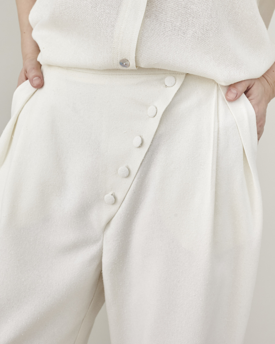 Pantaloni de dama eleganti, pentru ocazii, din matase naturala premium [5]