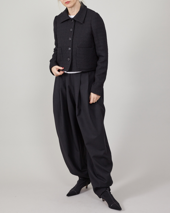 Pantaloni tip balon, largi, din stofă de lână [1]