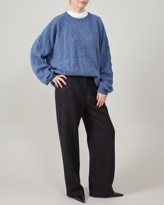 Pantaloni de damă din stofă de lână 100%, groși, călduroși pentru iarnă [1]