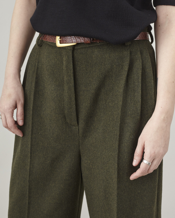 pantaloni de dama eleganti din stofa de casmir, grosi, caldurosi pentru iarna [5]