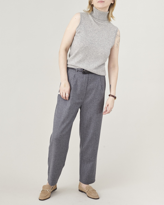 pantaloni dama stofa lana gri [3]