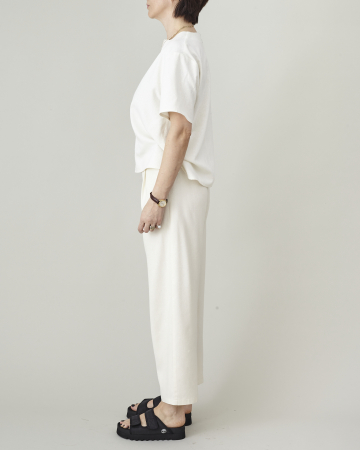 Pantaloni de vară bufanți, conici, cu pliuri și talie înaltă, din țesătură de in [7]