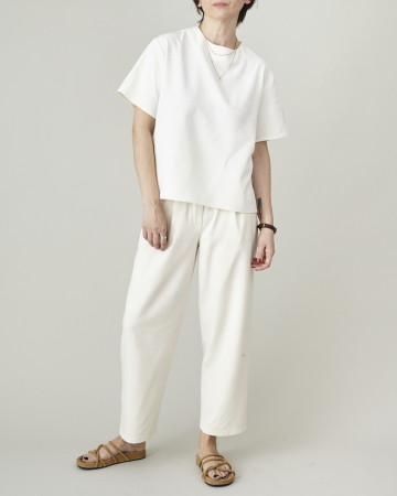 Pantaloni de vară bufanți, conici, cu pliuri și talie înaltă, din țesătură de in [1]