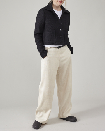 Pantaloni de dama eleganti, pentru ocazii, din matase naturala premium [8]