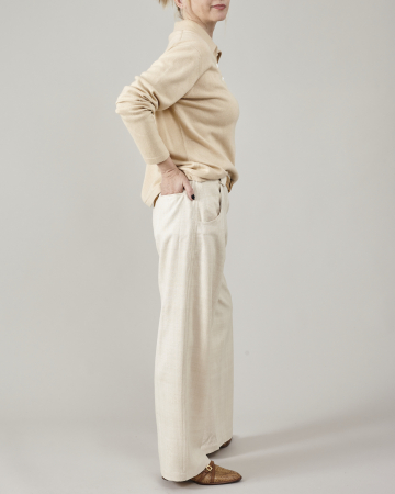 Pantaloni de dama eleganti, pentru ocazii, din matase naturala premium [7]