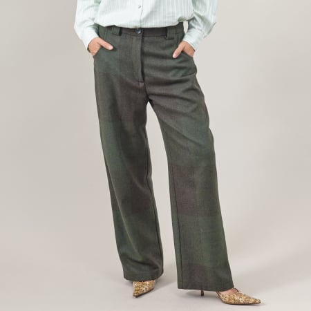 Toți pantalonii - Pantaloni stofă lână carouri