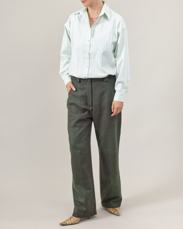 Pantaloni stofă lână carouri [1]