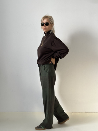 Pantaloni stofă lână carouri [5]