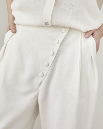 Pantaloni de dama eleganti, pentru ocazii, din matase naturala premium [4]