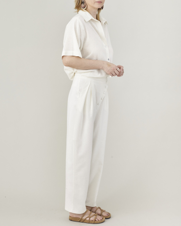 Pantaloni de dama eleganti, pentru ocazii, din matase naturala premium [5]