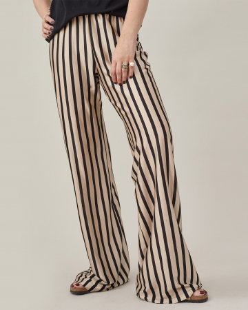 Pantaloni slim evazati din jerse de matase naturala [1]