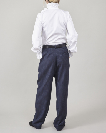 Pantaloni eleganti femei din stofa de lana 100% [4]