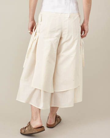 Fusta pantaloni model cropped wide leg [2]