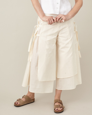 Fusta pantaloni model cropped wide leg [1]