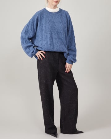 Toți pantalonii - Pantaloni de damă din stofă de lână 100%, groși, călduroși pentru iarnă